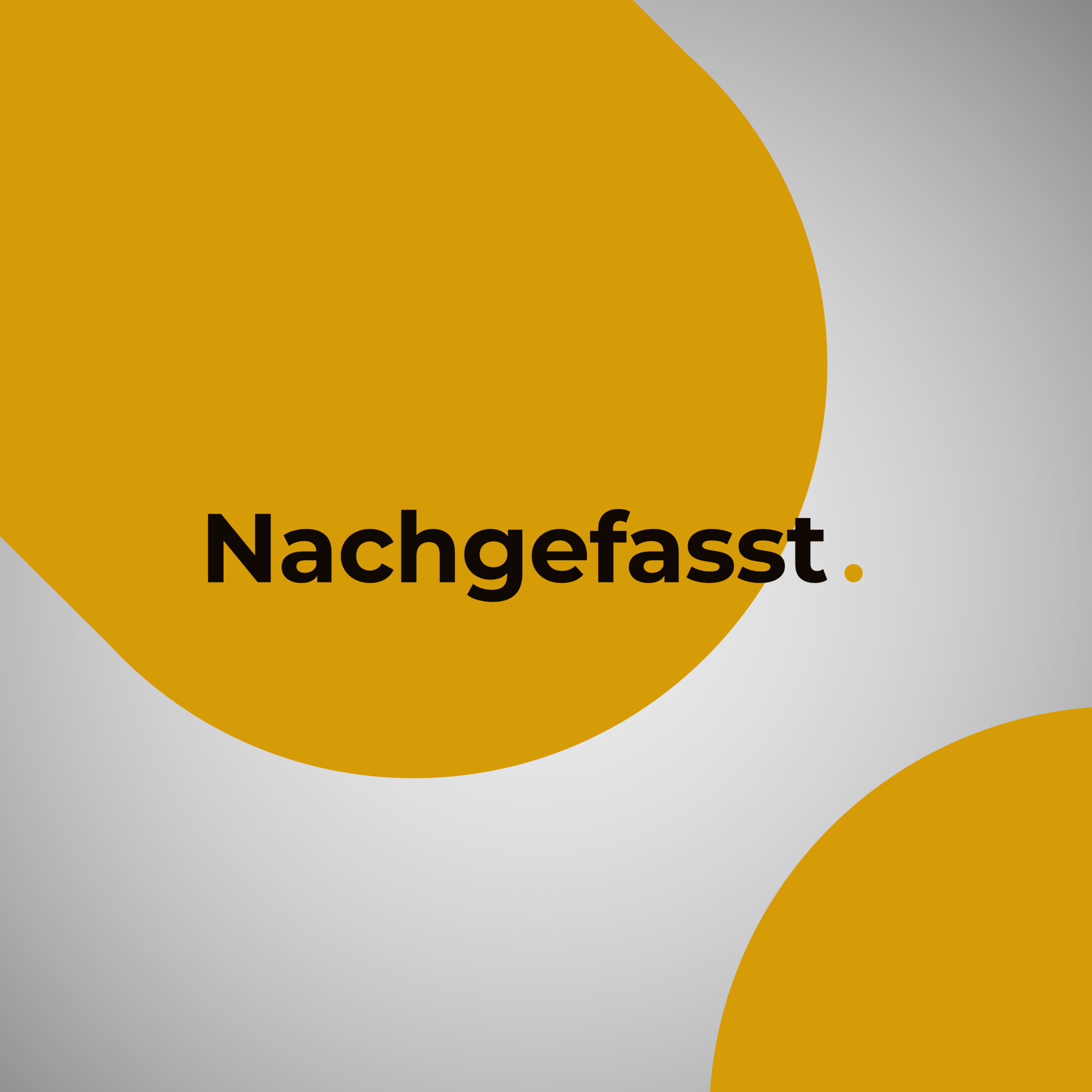 Nachgefasst.